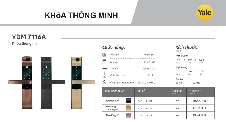 Yale YDM 7116A