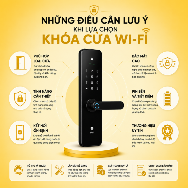 Khoá Cửa Wifi Nhung Dieu Can Luu Y Khi Chon Khoa Cua Wifi