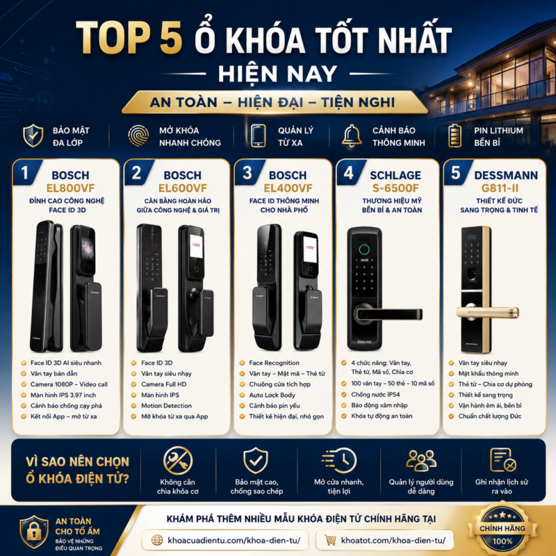 Top 5 O Khoa Tot Nhat Hien Nay