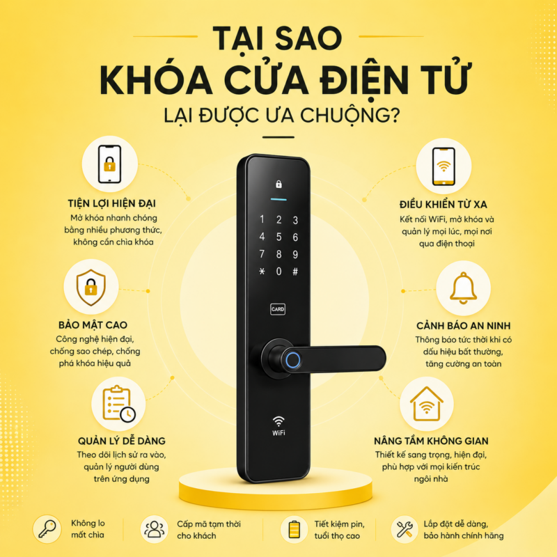 Khoá Cửa Wifi Vi Sao Khoa Cua Wifi Duoc Ua Chuong
