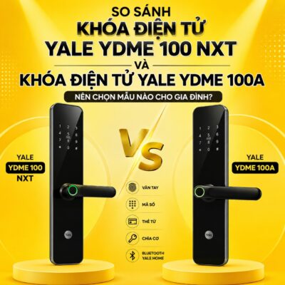 Khoa Dien Tu Yale YDME 100 NXT Va Khoa Dien Tu Yale YDME 100A