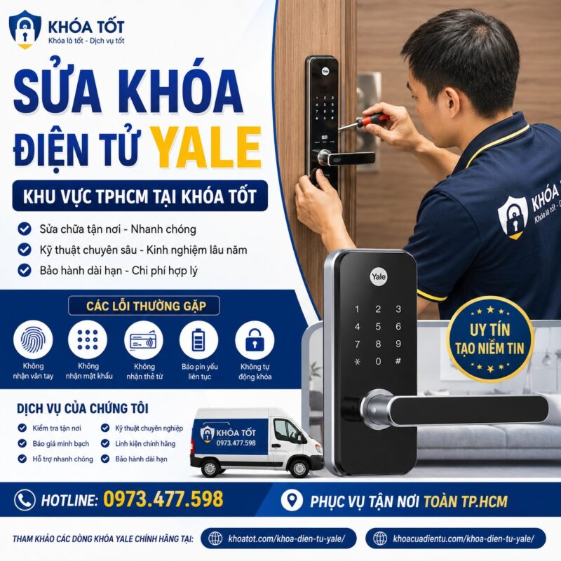 Sửa Khóa Điện Tử Yale Khu Vực TPHCM Tại KHÓA TỐT Sửa Khóa Điện Tử Yale Khu Vực TPHCM Tại KHÓA TỐT