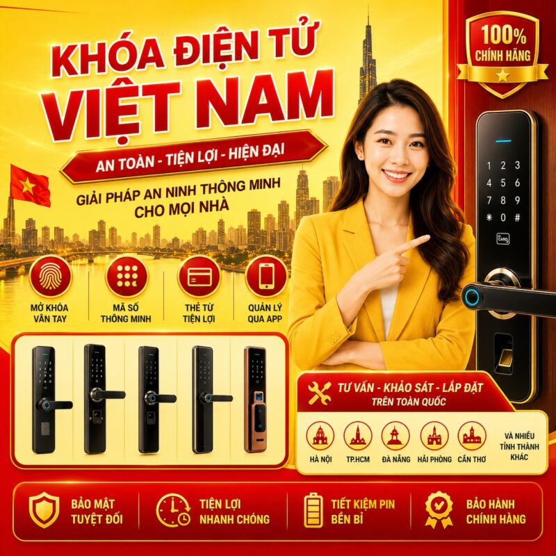 Khóa Điện Tử Việt Nam Chính Hãng Khóa điện tử Việt nam