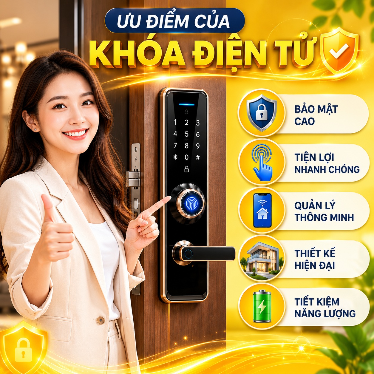 Khóa Điện Tử Việt Nam Chính Hãng uu diem cua khoa dien tu