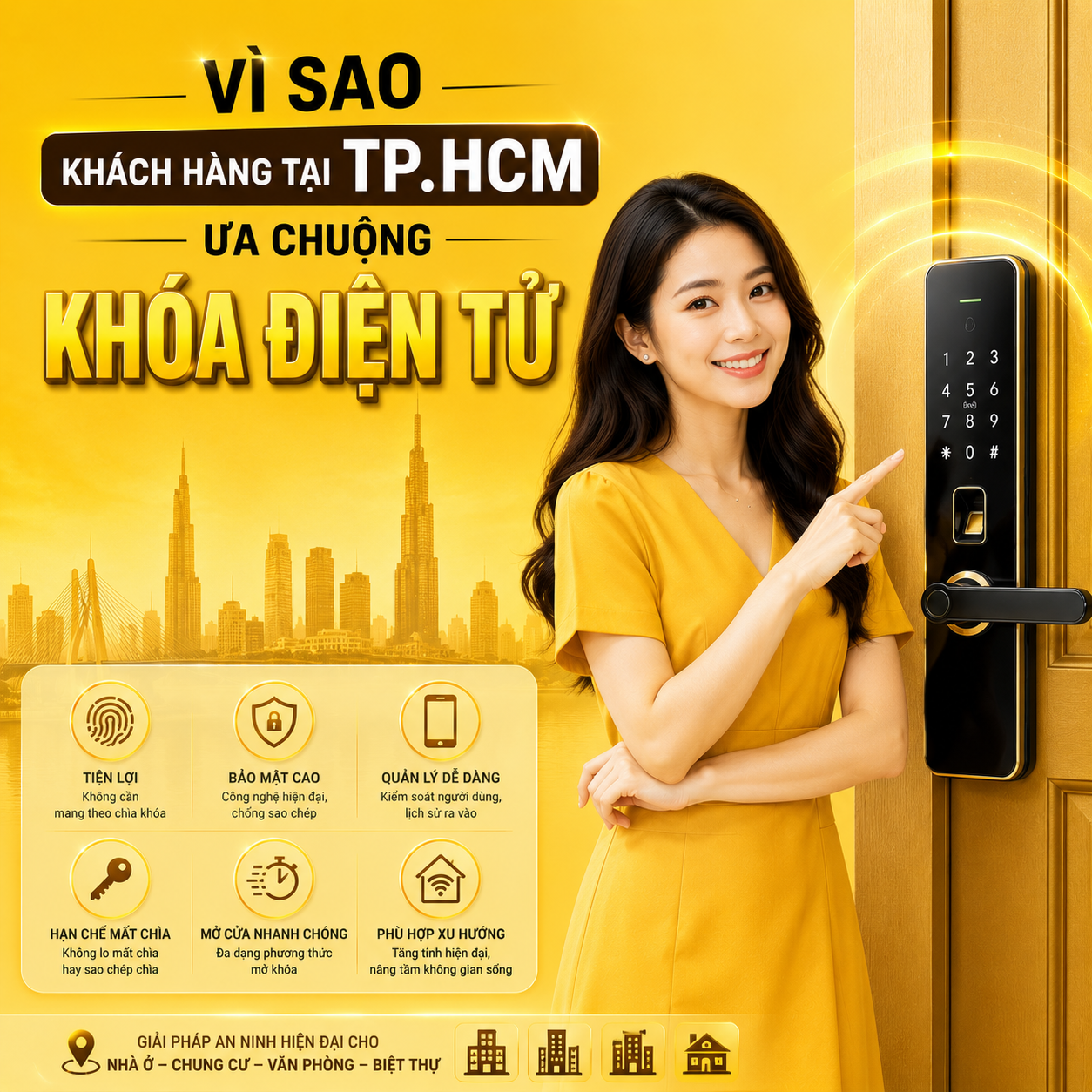 Khóa Điện Tử HCM vi sao khach hang tai tp hcm ua chuong khoa dien tu