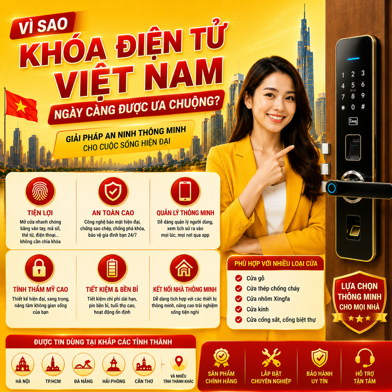Khóa Điện Tử Việt Nam Chính Hãng vi sao khoa dien tu viet nam ngay cang duoc ua chuong