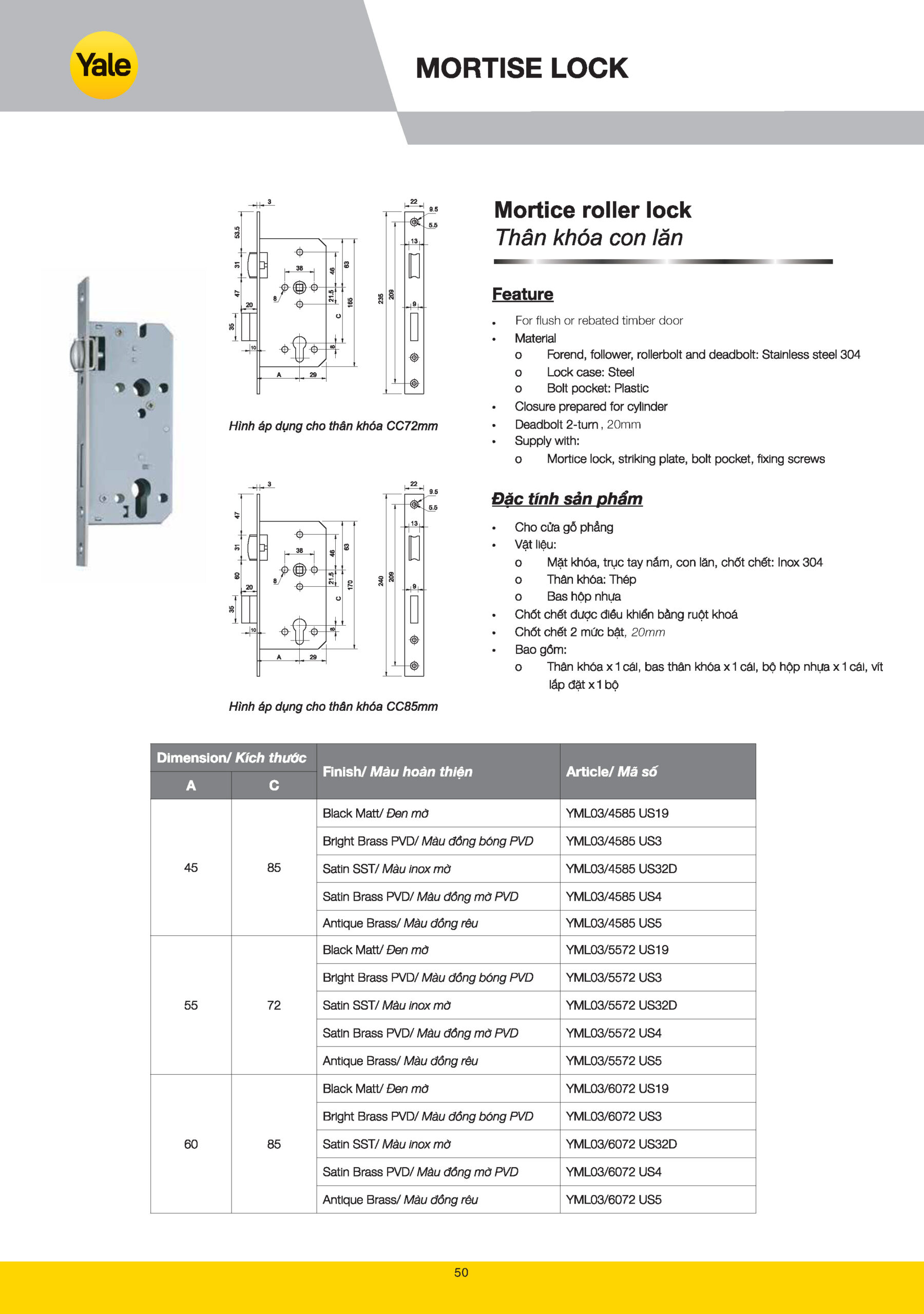Thân khóa Yale catalogue yale 2025 Page 048 scaled