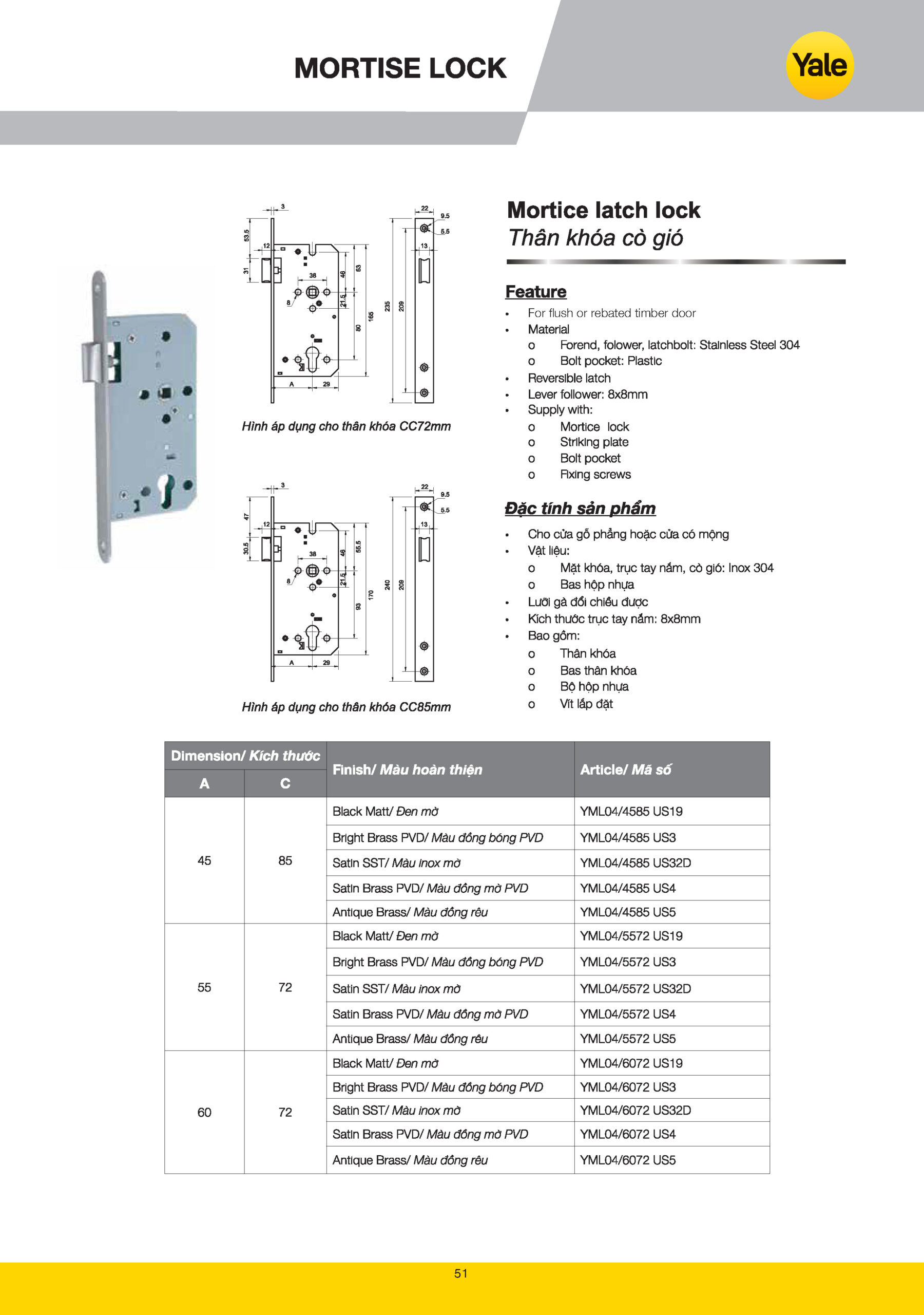 Thân khóa Yale catalogue yale 2025 Page 049 scaled