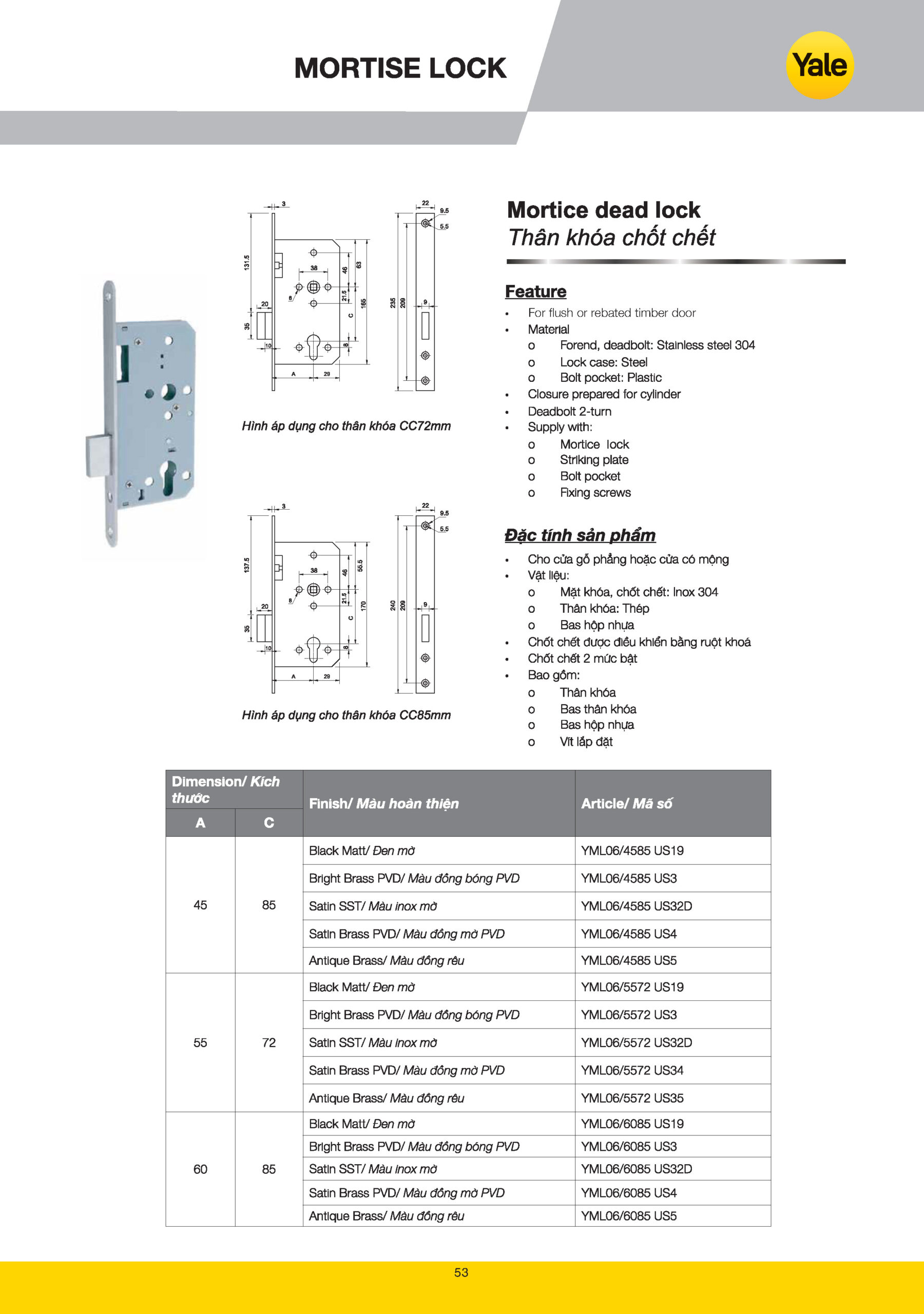 Thân khóa Yale catalogue yale 2025 Page 051 scaled